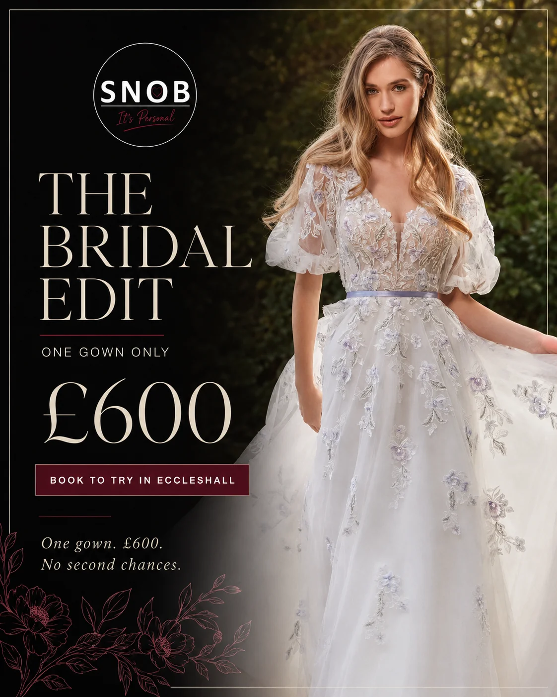 SNOB Bridal Edit wedding dress in Eccleshall priced at £600